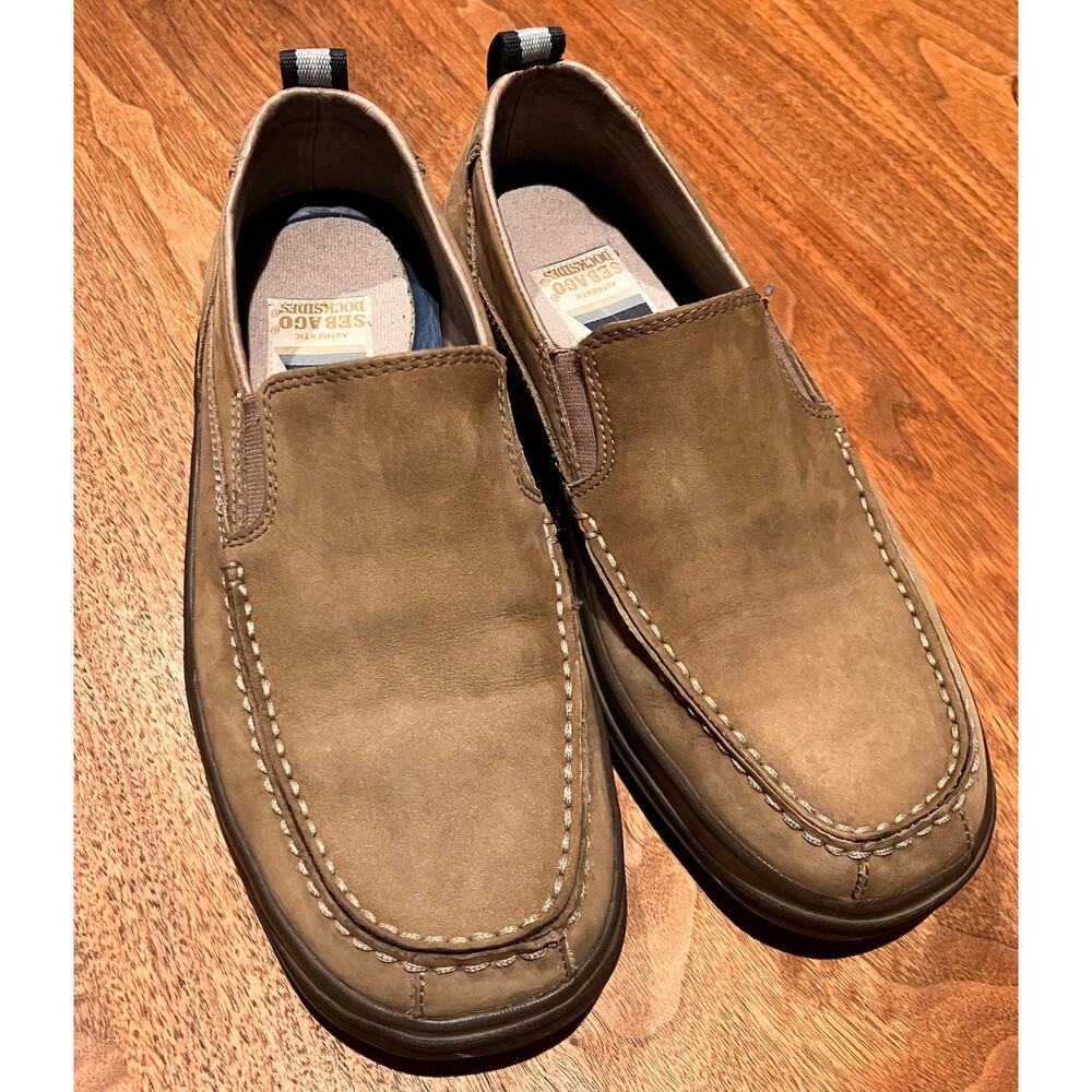 Sebago Docksides Men's 8.5 Men’s Slip-On Leather Shoes‎ Brown Cayo Largo